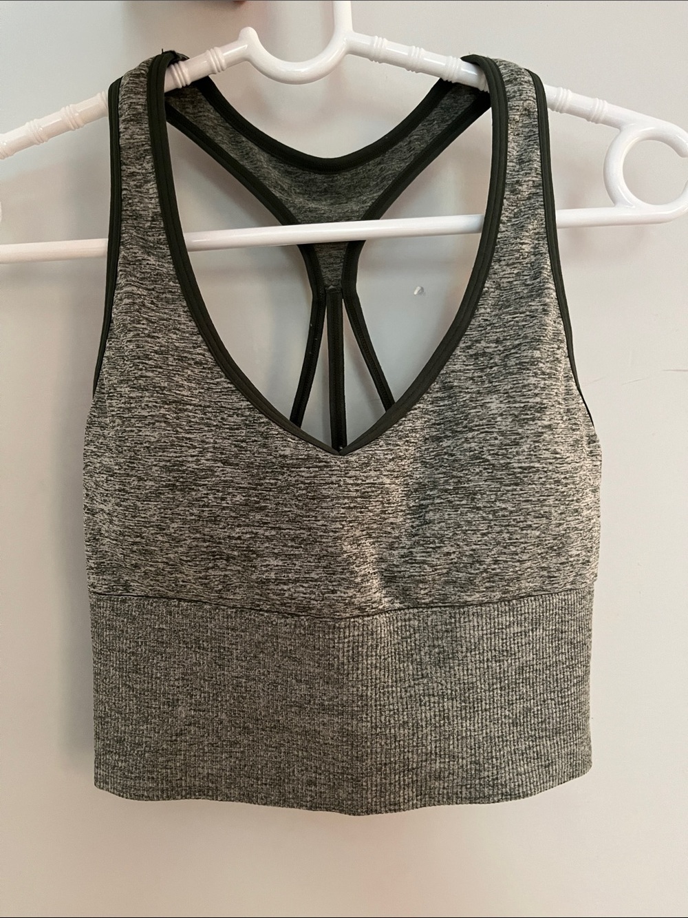 PINK Victoria's Secret Grey Heather Racerback Sports Bralette